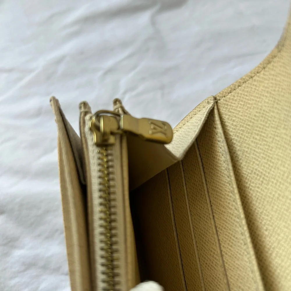Auth Louis Vuitton Damier Azur Portefeuille Sarah long wallet in box - Picture 10 of 16